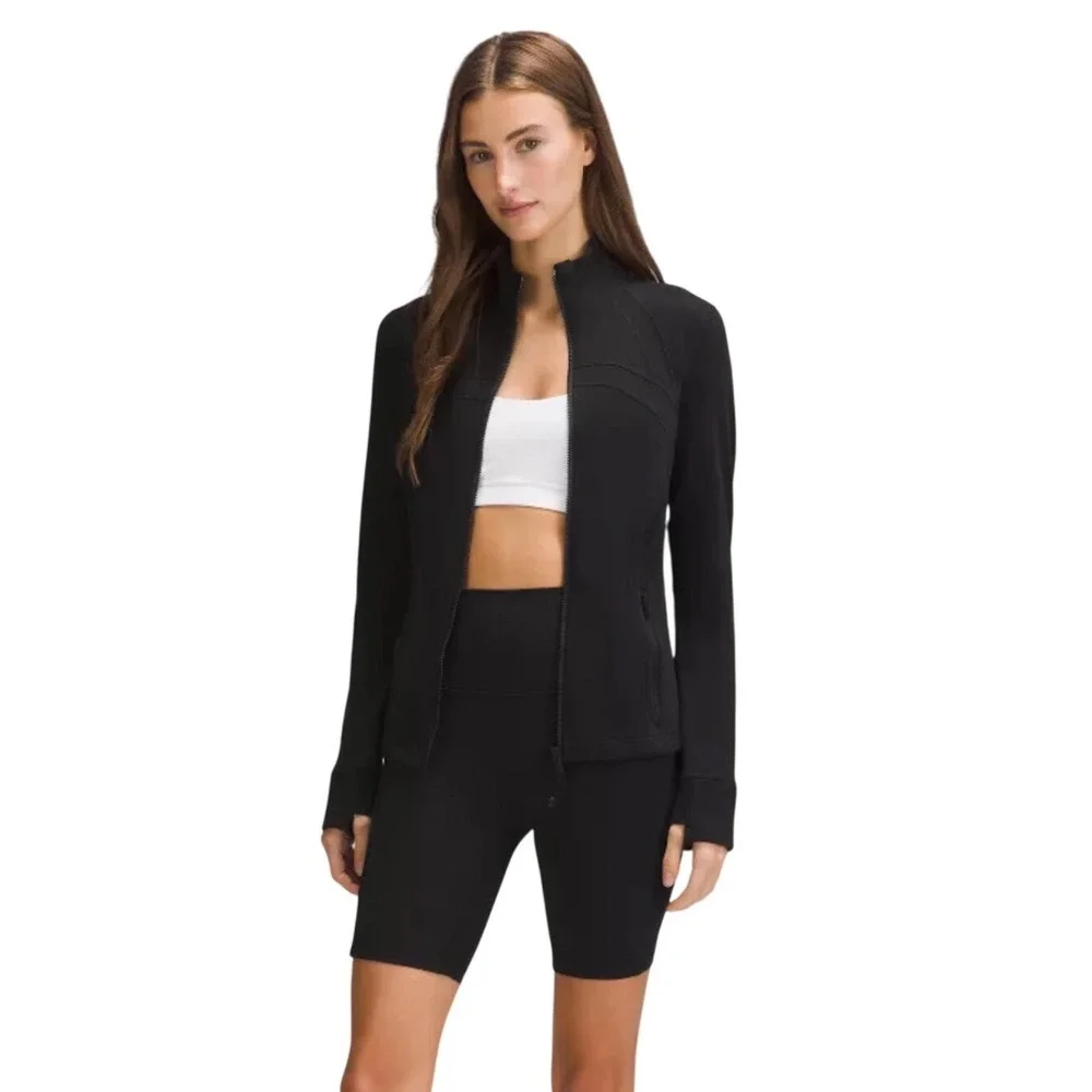 Lululemon Define Jacket Luon Black Size 6 Full Zip Slim Fit Pilates Yoga